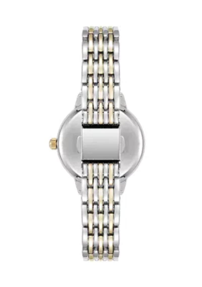 Women's Quartz Jet Round Two-Tone Bracelet Watch