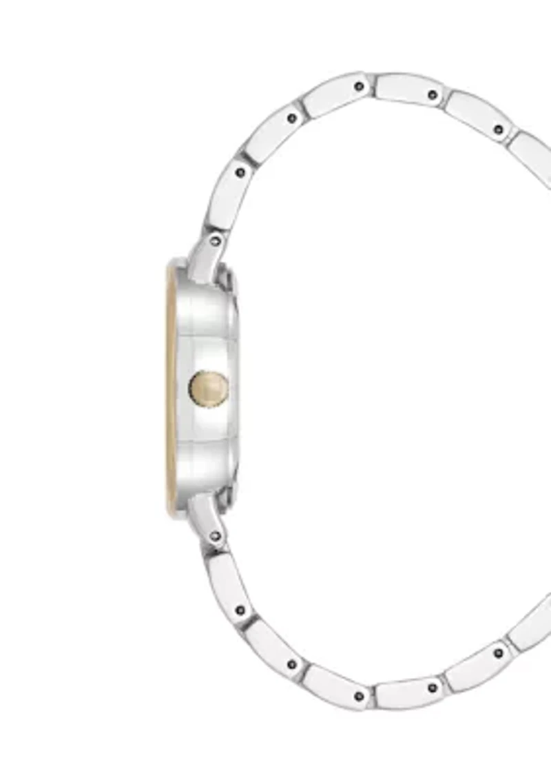 Women's Quartz Jet Round Two-Tone Bracelet Watch