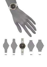 Women's Quartz Jet Round Two-Tone Bracelet Watch