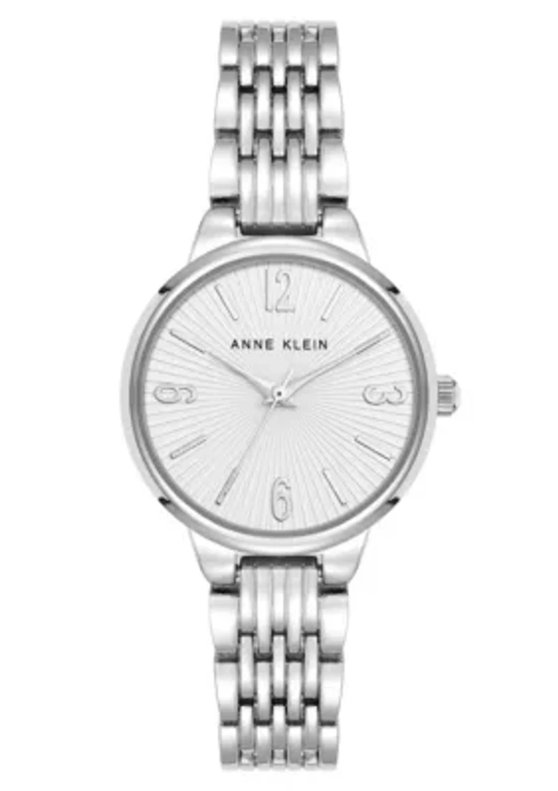 Anne Klein Women's Quartz Charming Silver-Tone Alloy Metal Watch, 30mm