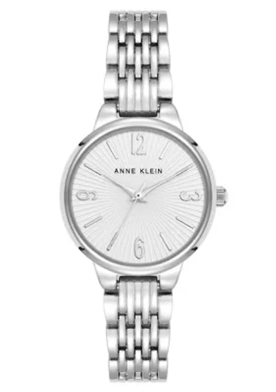 Anne Klein Women's Quartz Charming Silver-Tone Alloy Metal Watch, 30mm