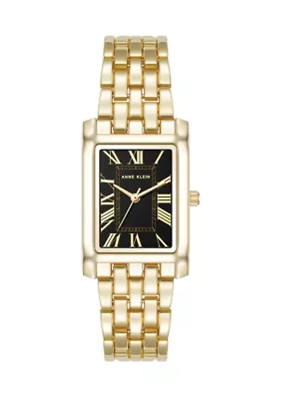 Women's Quartz Rectangular Gold Tone Bracelet Watch