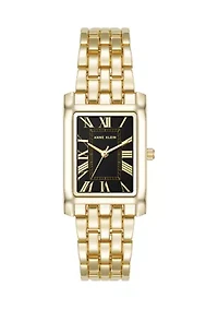  Women's Quartz Rectangular Gold Tone Bracelet Watch