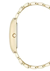 Women's Quartz Rectangular Gold Tone Bracelet Watch