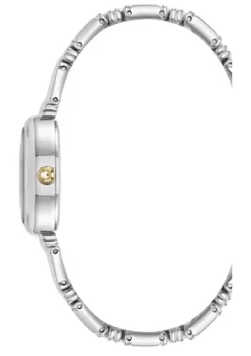 Anne Klein Women's Enduring Oval Two-Tone Metal Alloy Bracelet Watch, 20mm