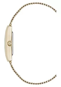 Anne Klein Women's Quartz Petite Diamond Dial Gold-Tone Stainless Steel Mesh Watch, 20mm