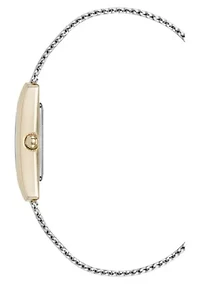 Anne Klein Women's Quartz Petite Diamond Dial Two-Tone Stainless Steel Mesh Watch, 20mm