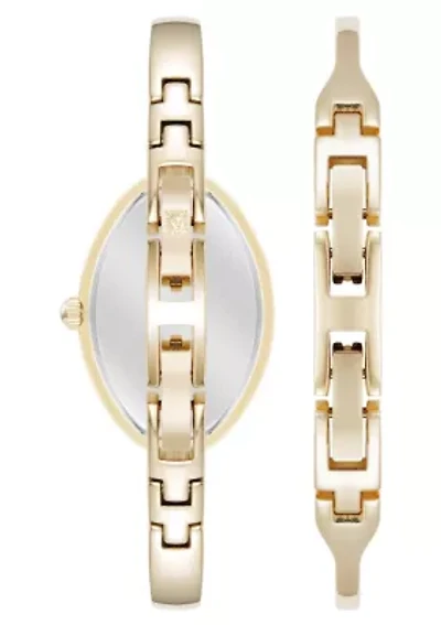 Anne Klein Women's Quartz Delicate Rectangular Acetate Bracelet Watch