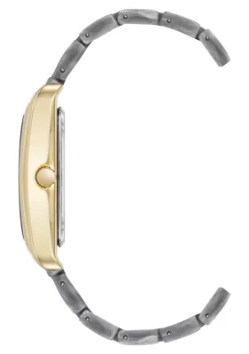 Anne Klein Women's Quartz Delicate Rectangular Acetate Bracelet Watch