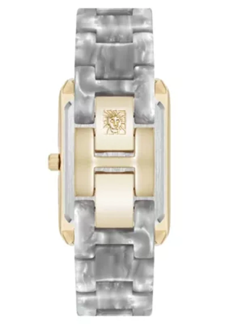 Anne Klein Women's Quartz Delicate Rectangular Acetate Bracelet Watch