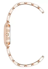 Anne Klein Women's Quartz Delicate Crystal Accented Dial Rose Gold-Tone Alloy Metal Watch, 28mm