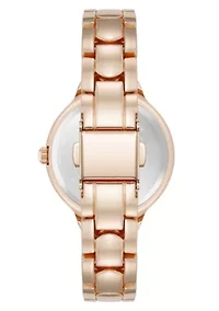 Anne Klein Women's Quartz Delicate Crystal Accented Dial Rose Gold-Tone Alloy Metal Watch, 28mm
