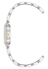 Anne Klein Women's Quartz Delicate Crystal Accented Dial Two-Tone Alloy Metal Watch, 28mm