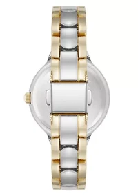 Anne Klein Women's Quartz Delicate Crystal Accented Dial Two-Tone Alloy Metal Watch, 28mm