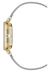 Anne Klein Women's Quartz Premium Round Two-Tone Stainless Steel Mesh Watch, 29mm