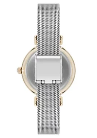 Anne Klein Women's Quartz Premium Round Two-Tone Stainless Steel Mesh Watch, 29mm