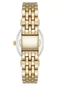 Anne Klein Women's Quartz Oval Roman Numeral Gold-Tone Metal Alloy and Champagne Dial Watch, 25mm