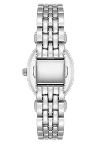 Anne Klein Women's Quartz Oval Roman Numeral Silver-Tone Metal Alloy Watch, 25mm