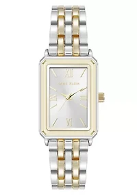 Anne Klein Women's Quartz Rectangular Estate Two-Tone Metal Alloy Watch, 25mm