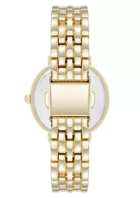 Anne Klein Women's Quartz Classy Gold-Tone Metal Alloy and Black Dial Watch, 30mm
