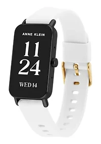 Anne Klein Women's Connect It Illume Smartwatch with Black Leather and White Silicone Bands