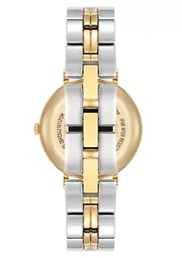 Anne Klein Women's Connect It Prism Smartwatch with Two-Tone Metal Alloy and Black Silicone Bands