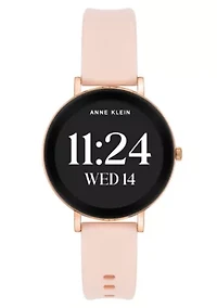 Anne Klein Women's Connect It Prism Smartwatch with Rose Gold-Tone Metal Alloy and Pink Silicone Bands