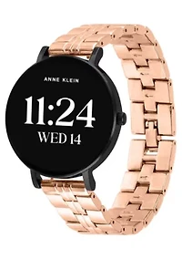 Anne Klein Women's Connect It Prism Smartwatch with Rose Gold-Tone Metal Alloy and Pink Silicone Bands
