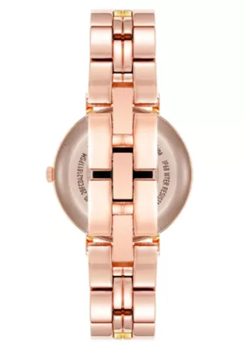 Anne Klein Women's Connect It Prism Smartwatch with Rose Gold-Tone Metal Alloy and Pink Silicone Bands