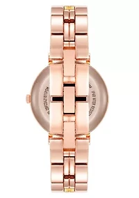 Anne Klein Women's Connect It Prism Smartwatch with Rose Gold-Tone Metal Alloy and Pink Silicone Bands