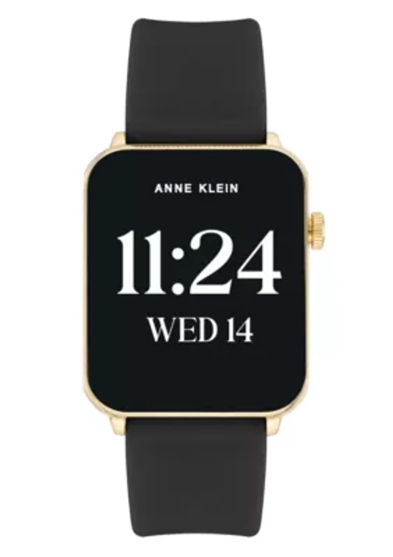 Anne Klein Women's Connect It Stellar Smartwatch with Gold-Tone Stainless Steel Mesh and Silicone Bands