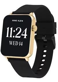 Anne Klein Women's Connect It Stellar Smartwatch with Gold-Tone Stainless Steel Mesh and Silicone Bands