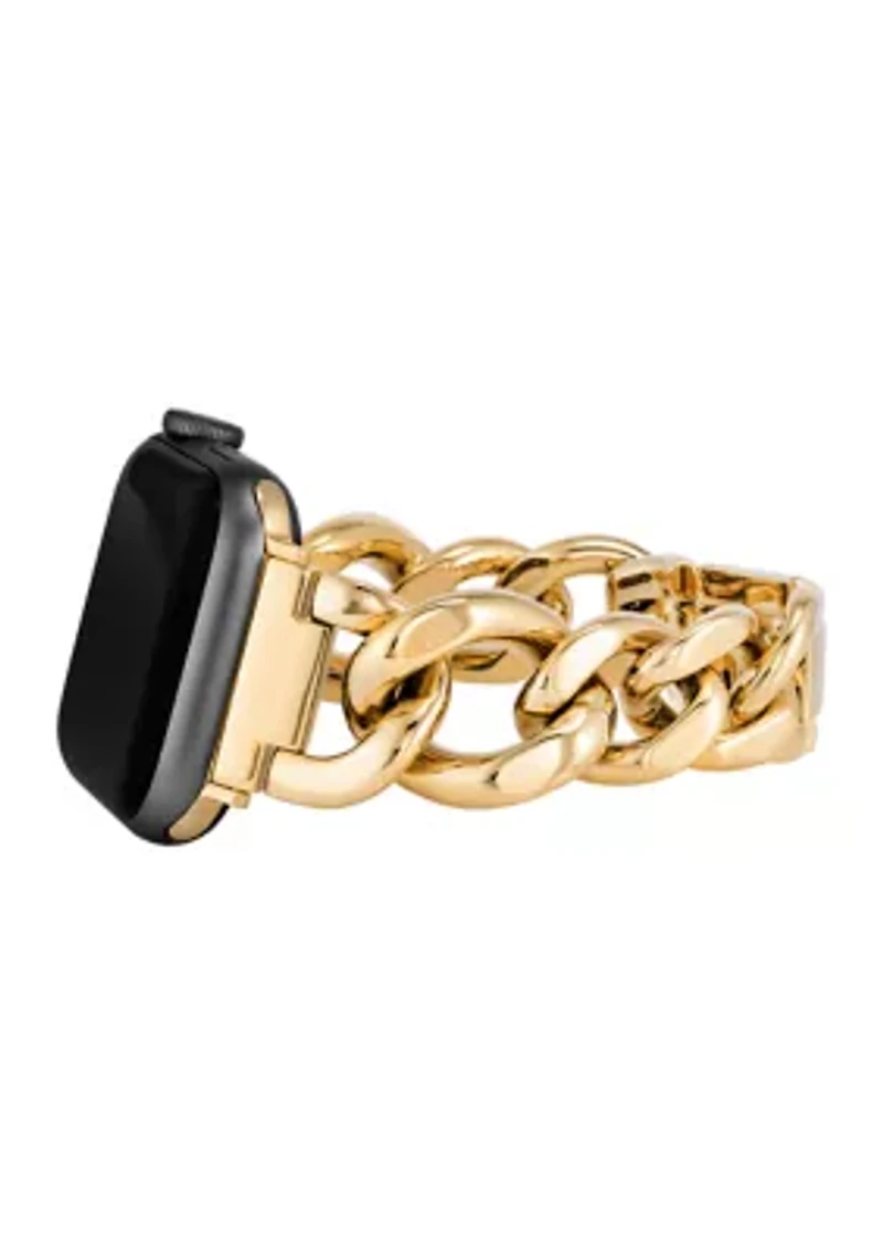 Gold-Tone Mixed Metal Chain Bracelet compatible with 42/44/45/Ultra(49mm) Apple Watch®