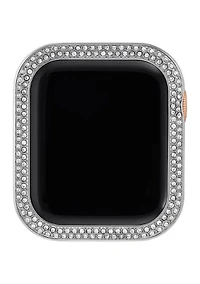 Silver Tone Mixed Metal Bumper with Crystal Accents for 44 Millimeter Apple Watch®