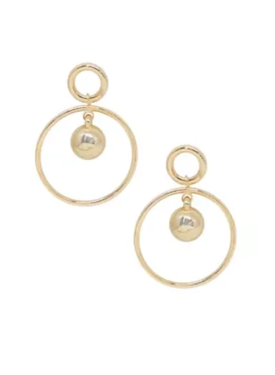 Center Gold Ball Drop Earrings