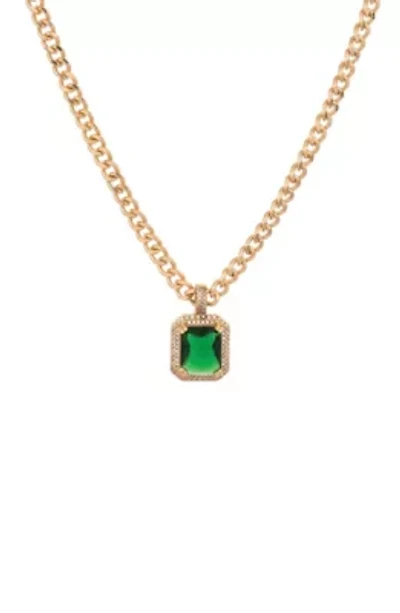 Ettika Emerald Pendant Link Necklace