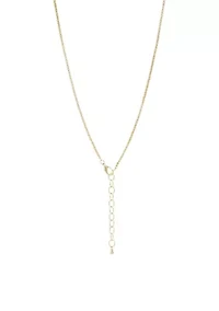 Gold Tone Animal Print Double Pendant Necklace