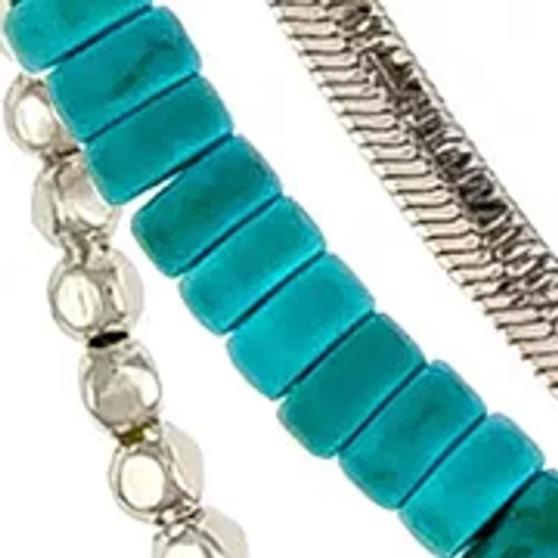 Layered Beaded Chain Necklaces - Set of 3