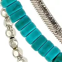 Layered Beaded Chain Necklaces - Set of 3