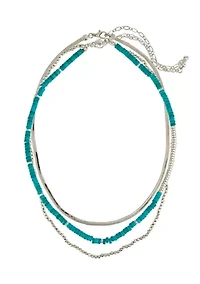 Layered Beaded Chain Necklaces - Set of 3