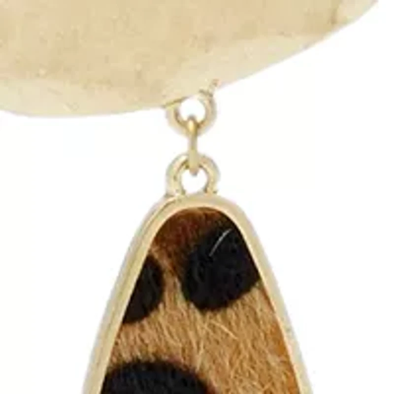 Gold Tone Long Animal Pendant Necklace