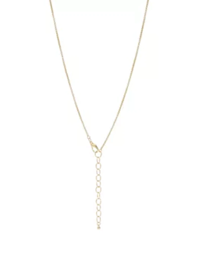Gold Tone Long Animal Pendant Necklace
