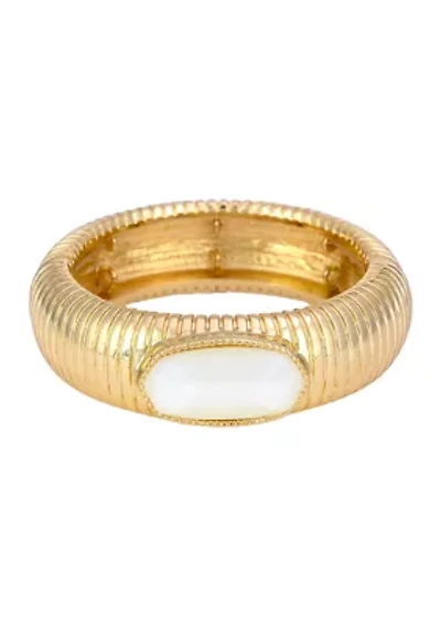 Hex Stone Cuff Bracelet