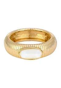 Hex Stone Cuff Bracelet
