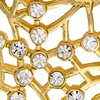 Gold Tone Crystal Starfish Pendant Cord Necklace