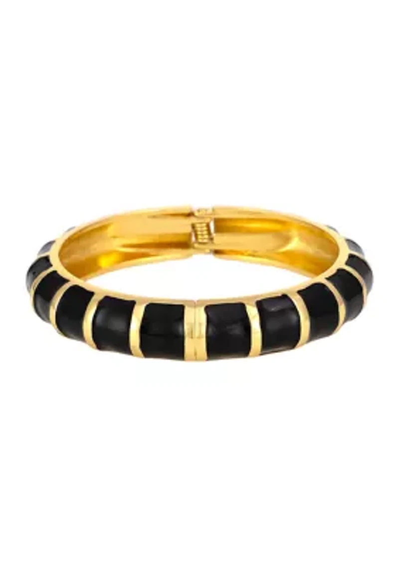 Gold Tone Enamel Bracelet