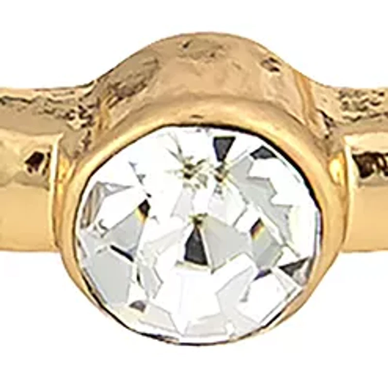 Gold Tone Multi Stone Bangle Bracelet
