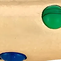 Gold Tone Blue Green Stone Stretch Bangle Bracelet