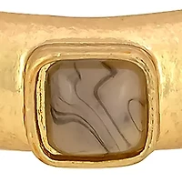 Gold Tone Natural Multi Stretch Bangle Bracelet