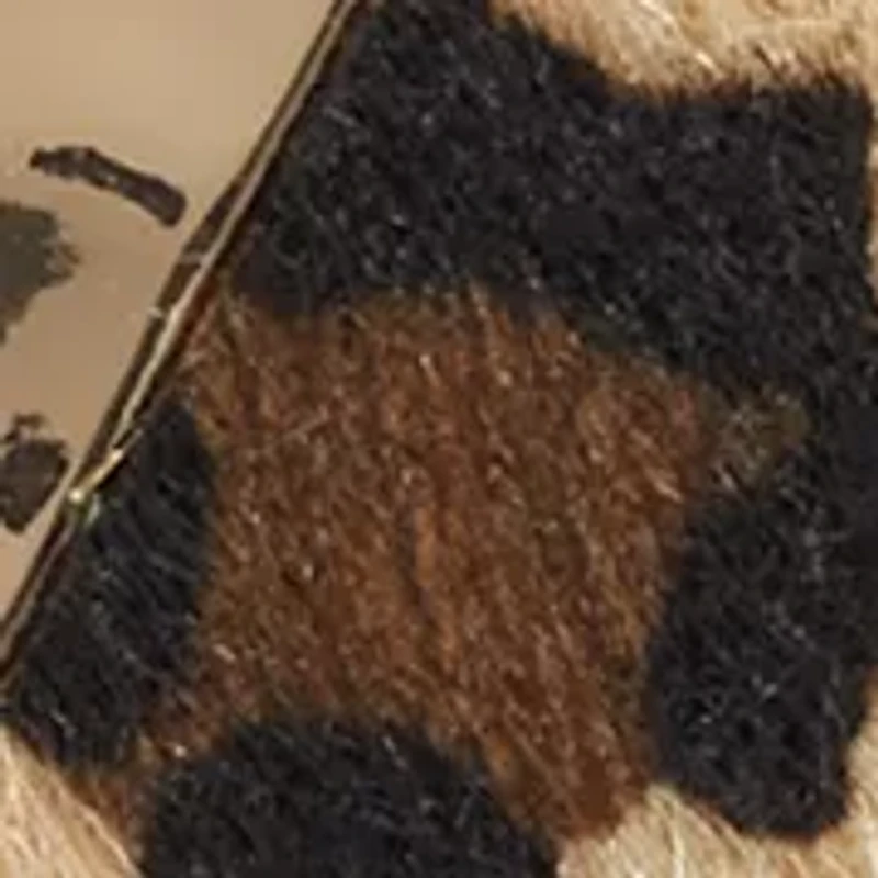 Multi Row Leopard Print Cord Teardrop Necklace